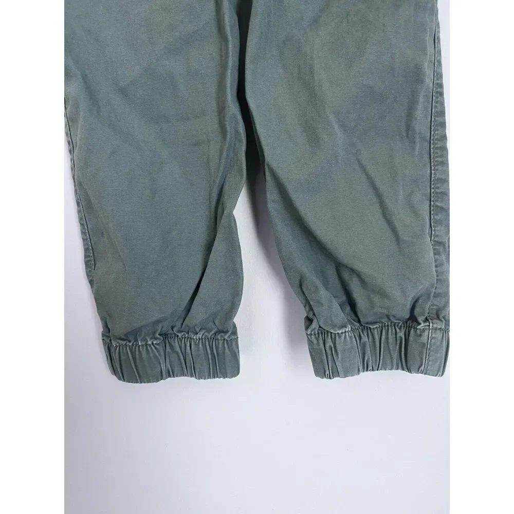Gap Kids Boys Size Medium Green‎ Pull on Long Pants Side Pockets Elastic Cuffs